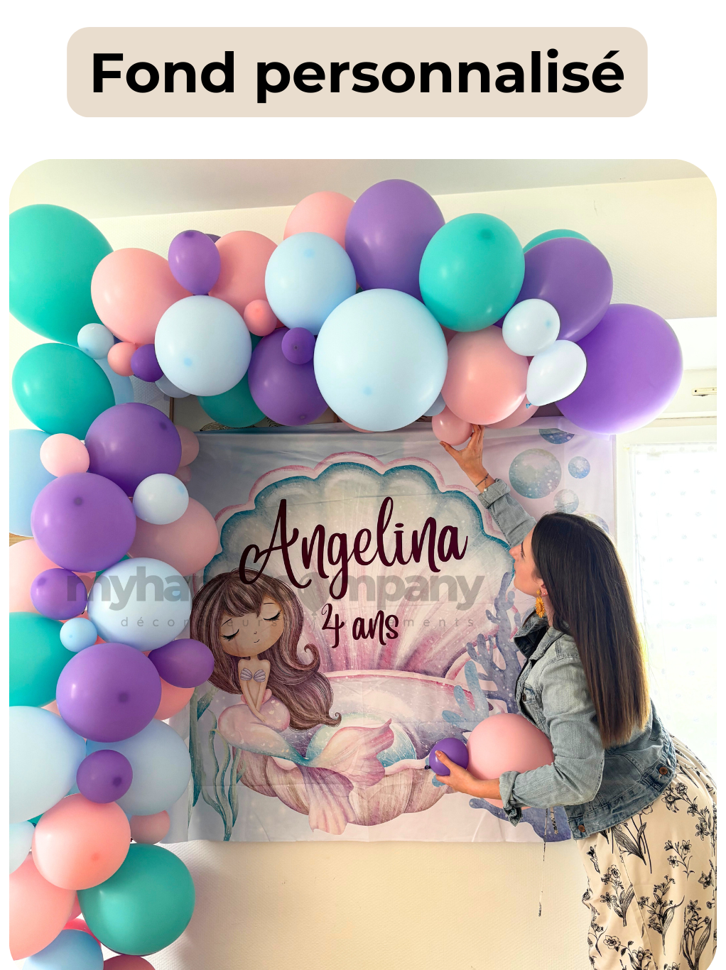 👌Fond personnalisé - Rectangle 125x150cm