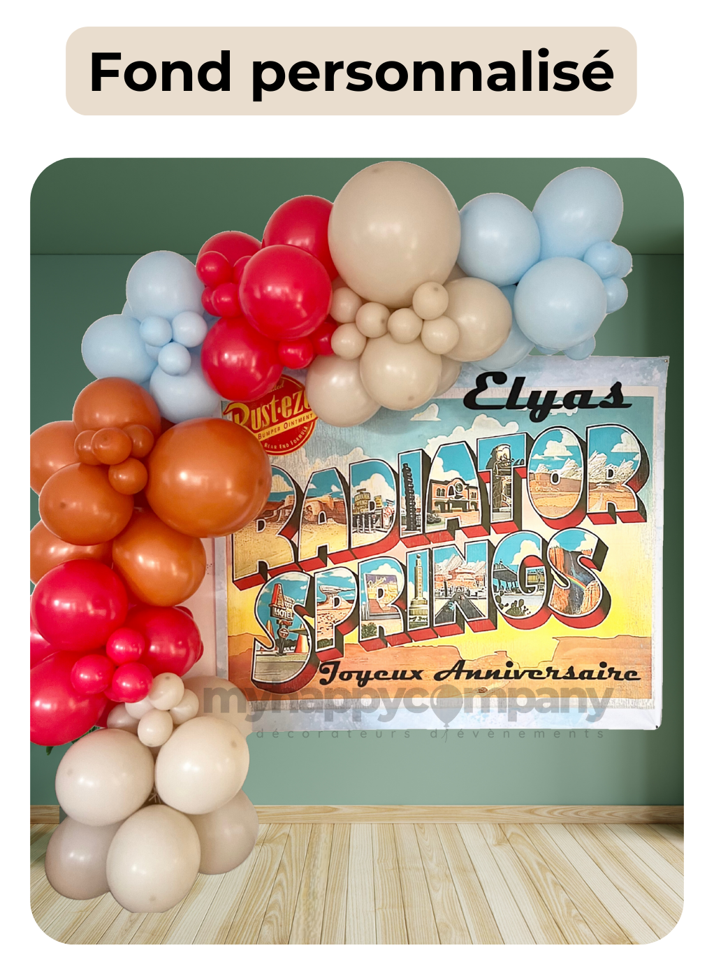 👌Fond personnalisé - Rectangle 125x150cm