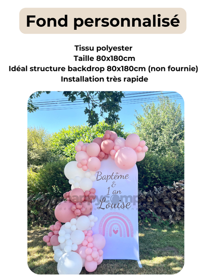 👌Fond personnalisé - Arche Backdrop 80/180cm