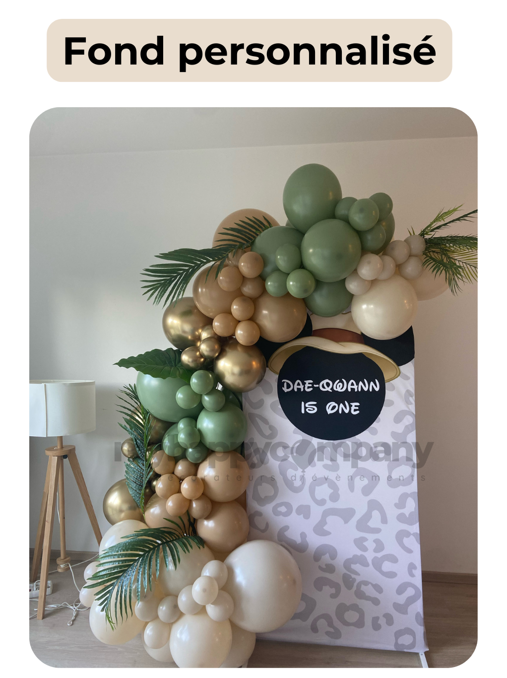 👌Fond personnalisé - Arche Backdrop 80/180cm