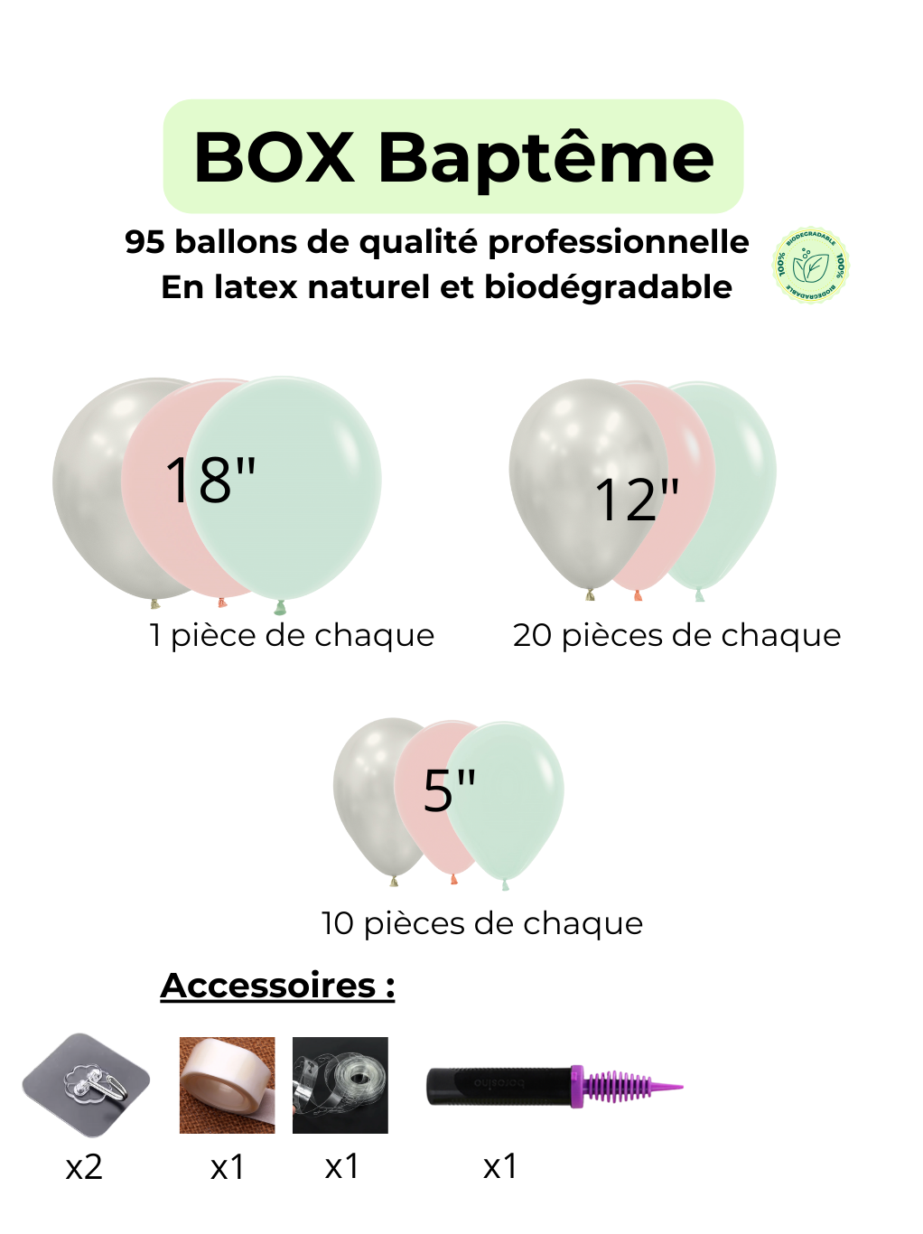 🎈 Box Baptême – Décoration douce et facile à installer