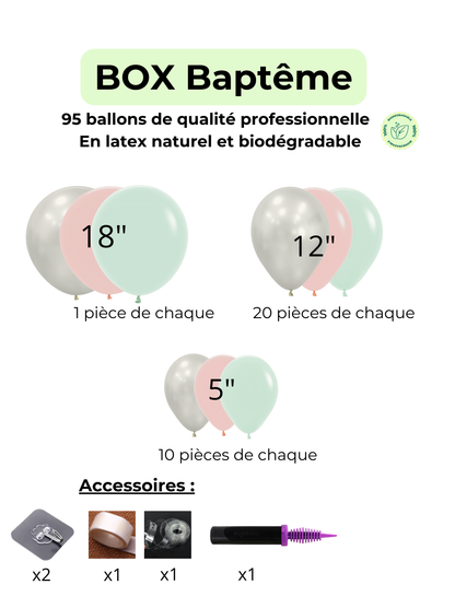 🎈 Box Baptême – Décoration douce et facile à installer