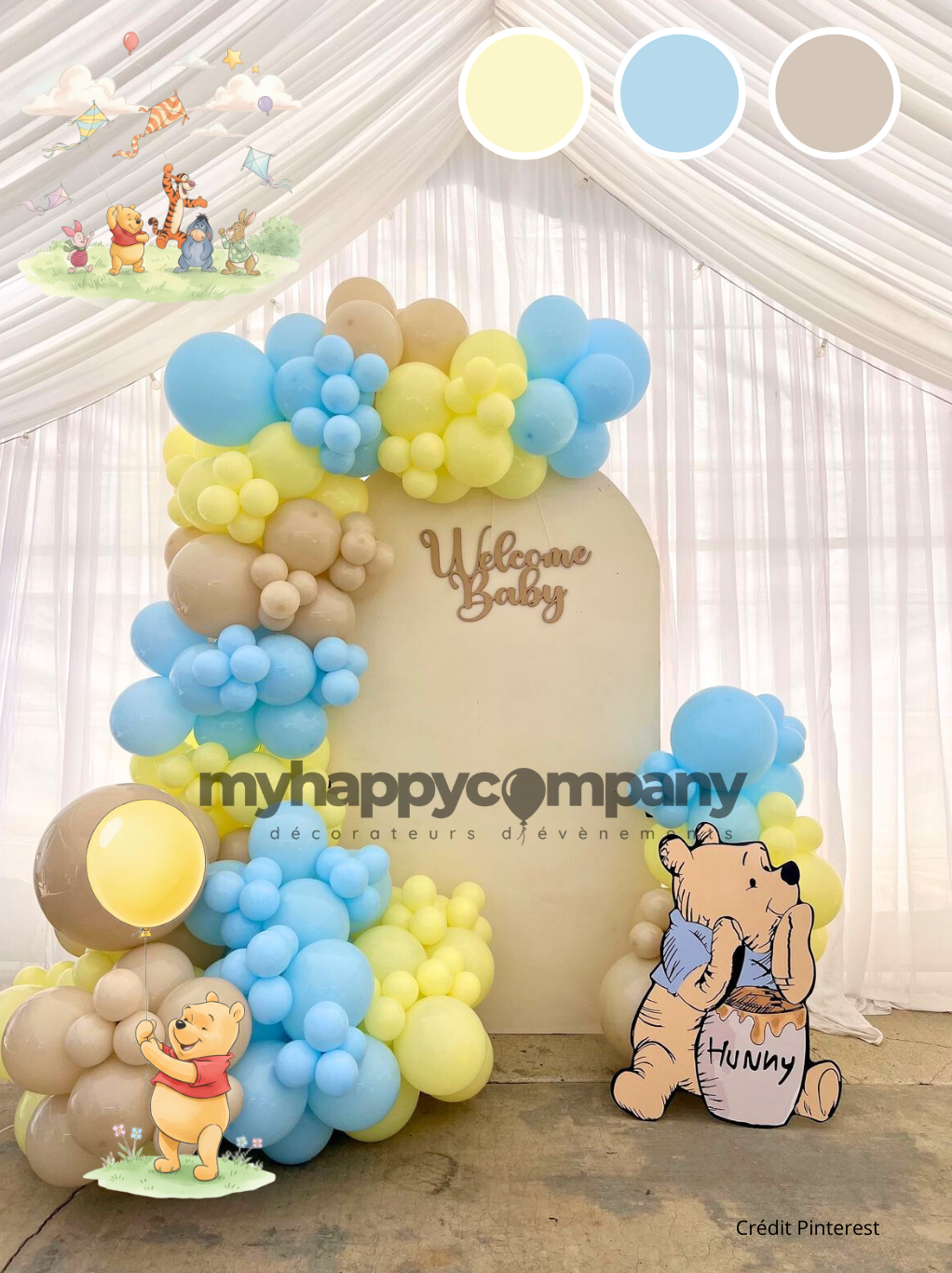 🧸 Box Winnie l’Ourson – Décoration thème enfant