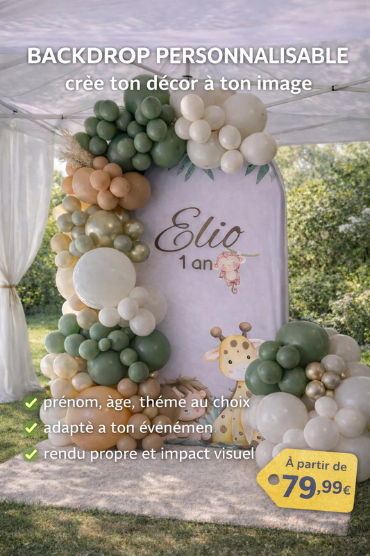 👌Fond personnalisé - Arche Backdrop 80/180cm