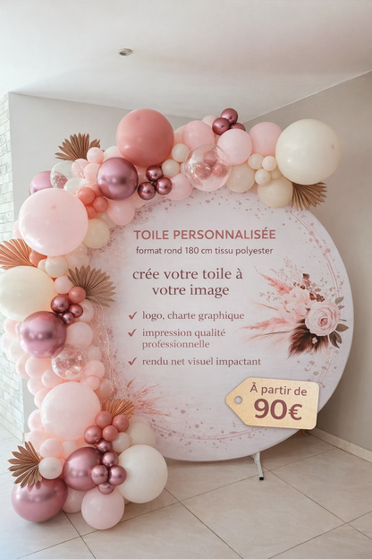 👌Fond personnalisé - Arche diamètre 180cm